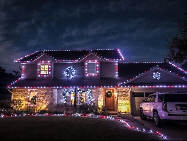 christmas holiday light installation