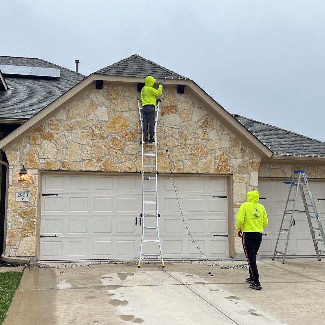 christmas lights installation in manor texas by innovation grounds