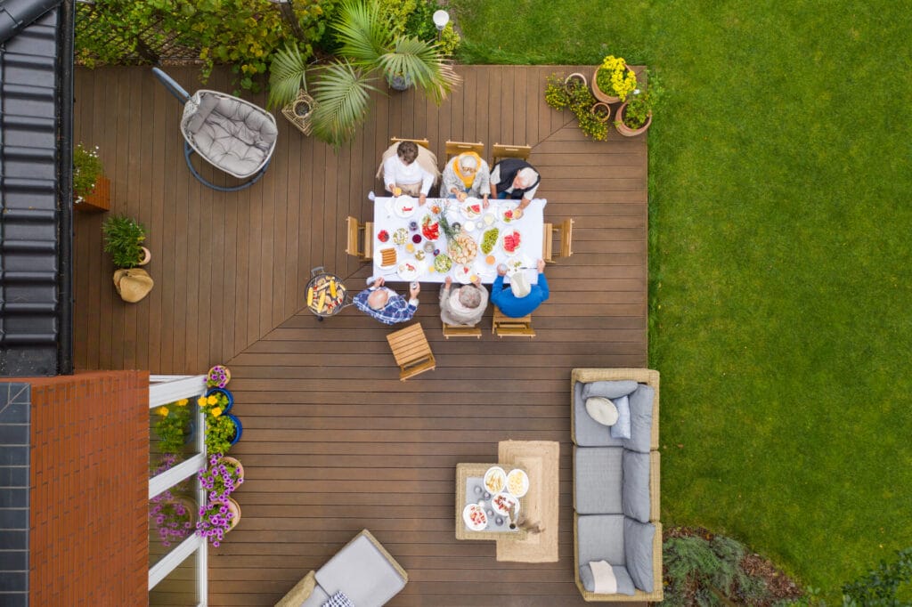 celebration on an installed deck