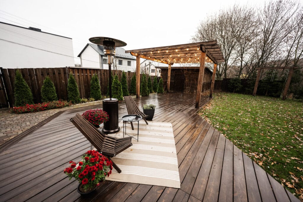 deck with pergola installation