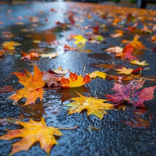 autumn leaves fallen stockcake