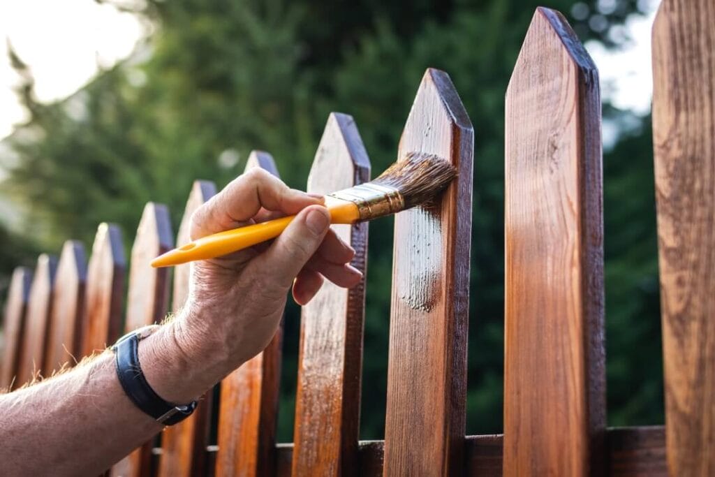 how to paint a fence blog