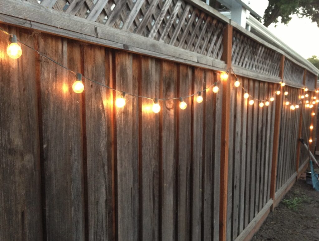 lights on fence