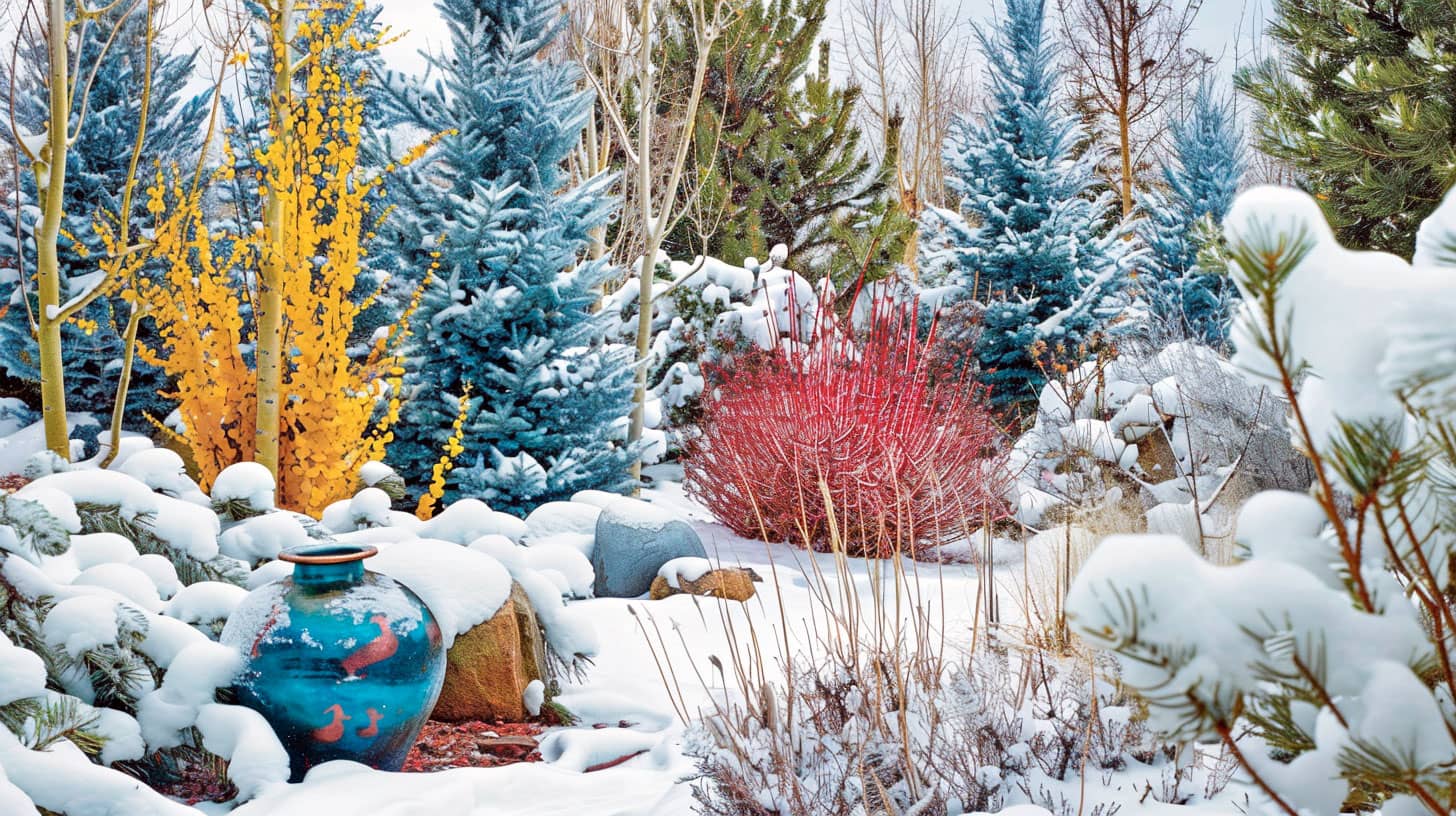 winter landscaping ideas add color